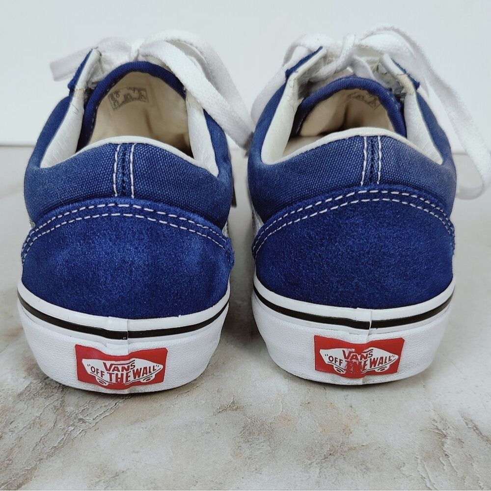 Vans Old Skool Blue Suede Low Skate Shoes Sneakers, 6(M) 7.5(W) - Picture 5 of 11